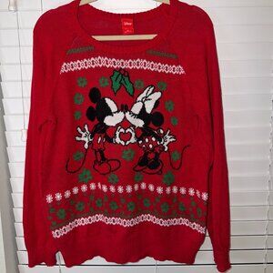 Vintage Disney Mickey and Minnie Christmas Sweater Size XL